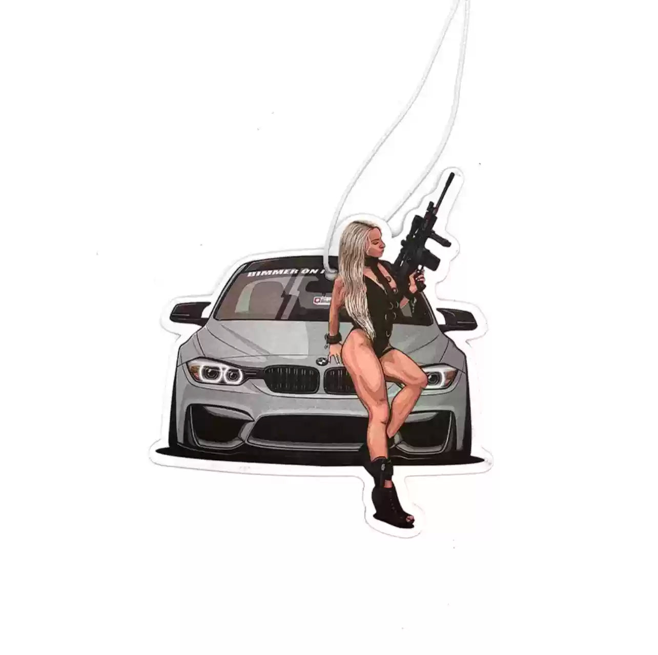 Air Freshener ( BMW F30 M3- Grey with Girl)
